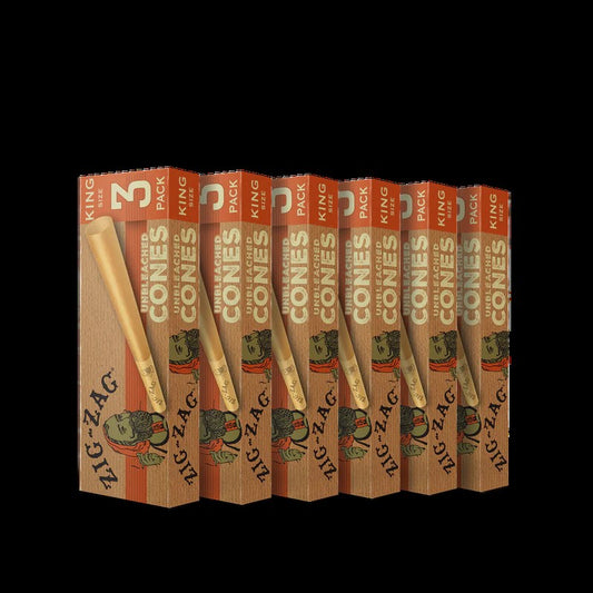 Unbleached King Size Cones - Zig Zag